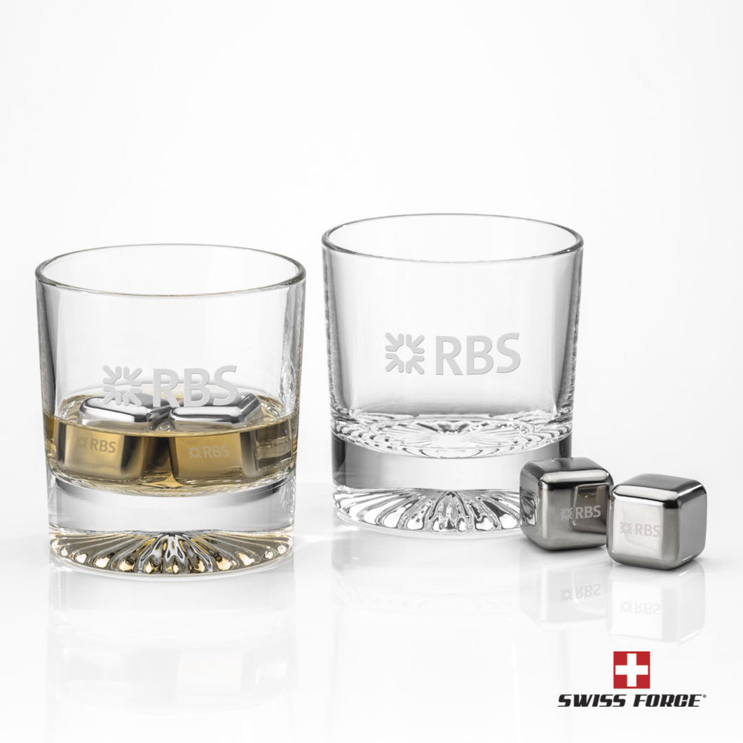 Swiss Force® S/S Ice Cubes & 2 Romford On The Rocks-10oz
