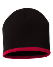 Load image into Gallery viewer, 8&quot; Bottom-Striped  Knit Beanie/ Toque
