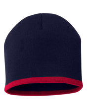 Load image into Gallery viewer, 8&quot; Bottom-Striped  Knit Beanie/ Toque
