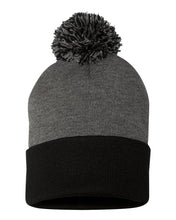Load image into Gallery viewer, Pom-Pom  12&quot; Knit Beanie
