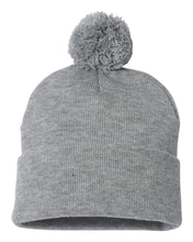 Load image into Gallery viewer, Pom-Pom  12&quot; Knit Beanie
