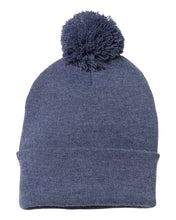 Load image into Gallery viewer, Pom-Pom  12&quot; Knit Beanie
