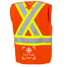 Load image into Gallery viewer, 5 Pt. FR Mesh Traffic Vest, 4&quot; Refl. Tape
