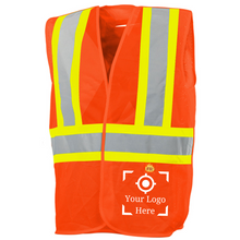 Load image into Gallery viewer, 5 Pt. FR Mesh Traffic Vest, 4&quot; Refl. Tape
