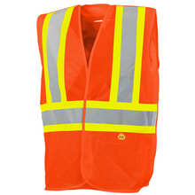 Load image into Gallery viewer, 5 Pt. FR Mesh Traffic Vest, 4&quot; Refl. Tape
