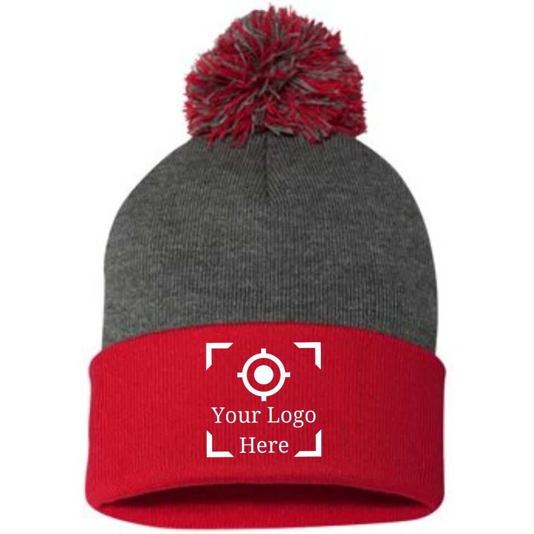 Pom-Pom  12" Knit Beanie