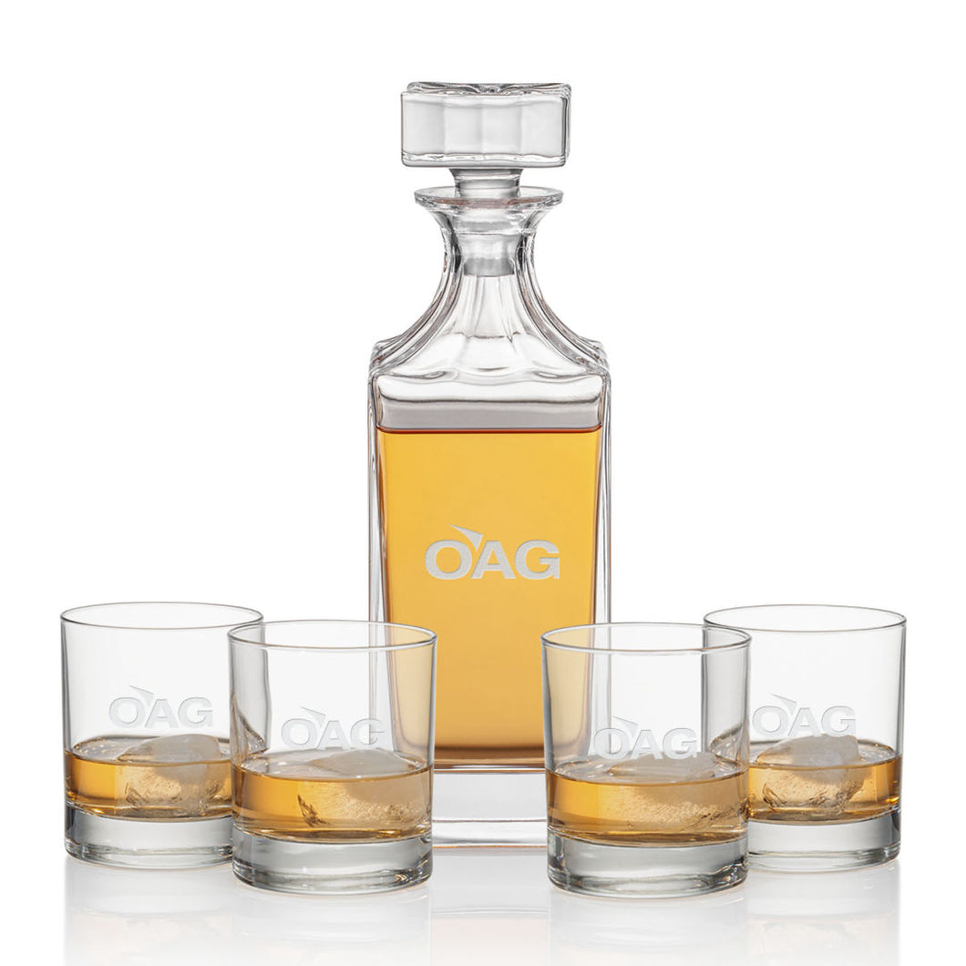 Chelsea Decanter Set-4 OTR Glasses