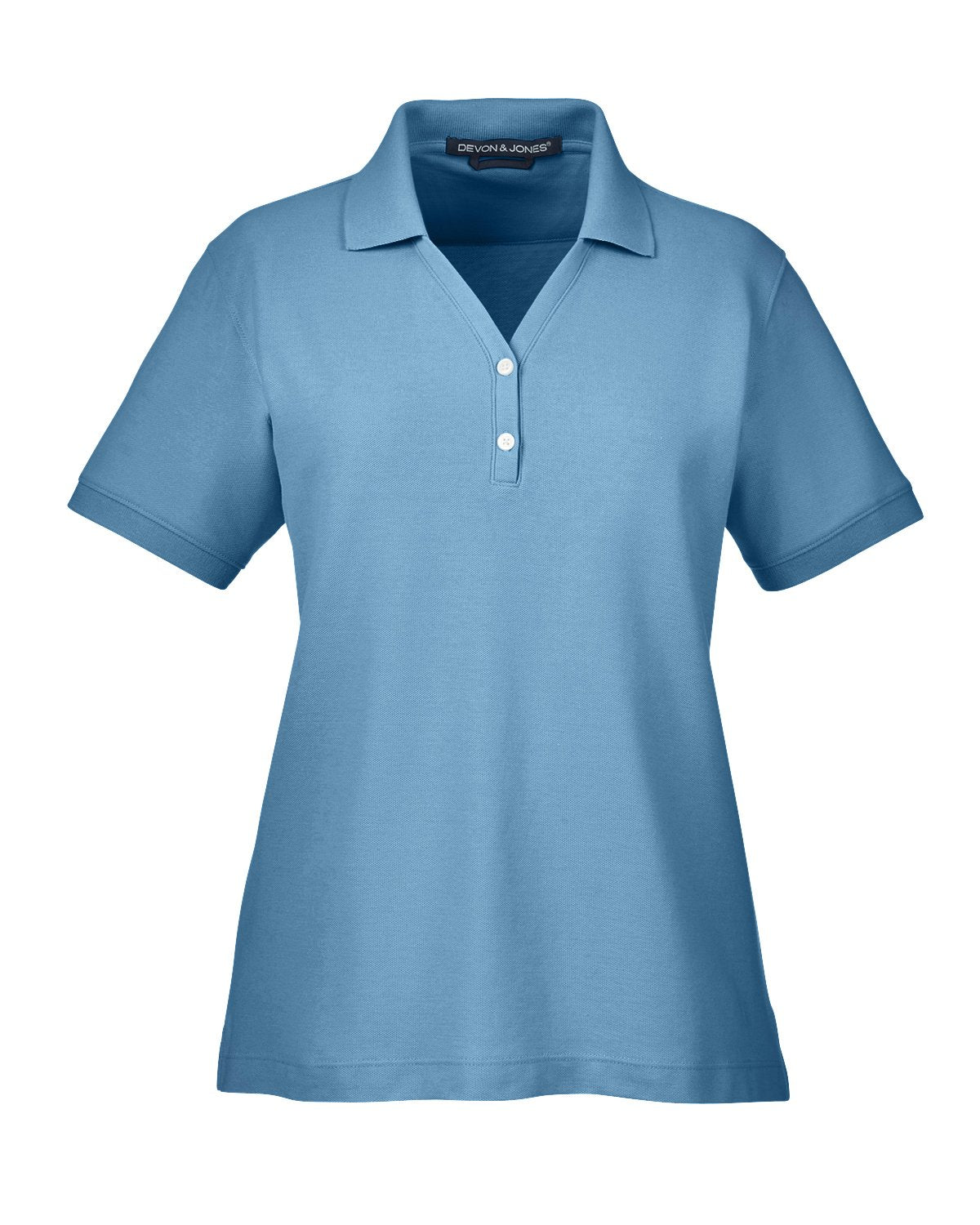 Devon & Jones Ladies' Pima Piqué Short-Sleeve Y-Collar Polo - Klean Hut