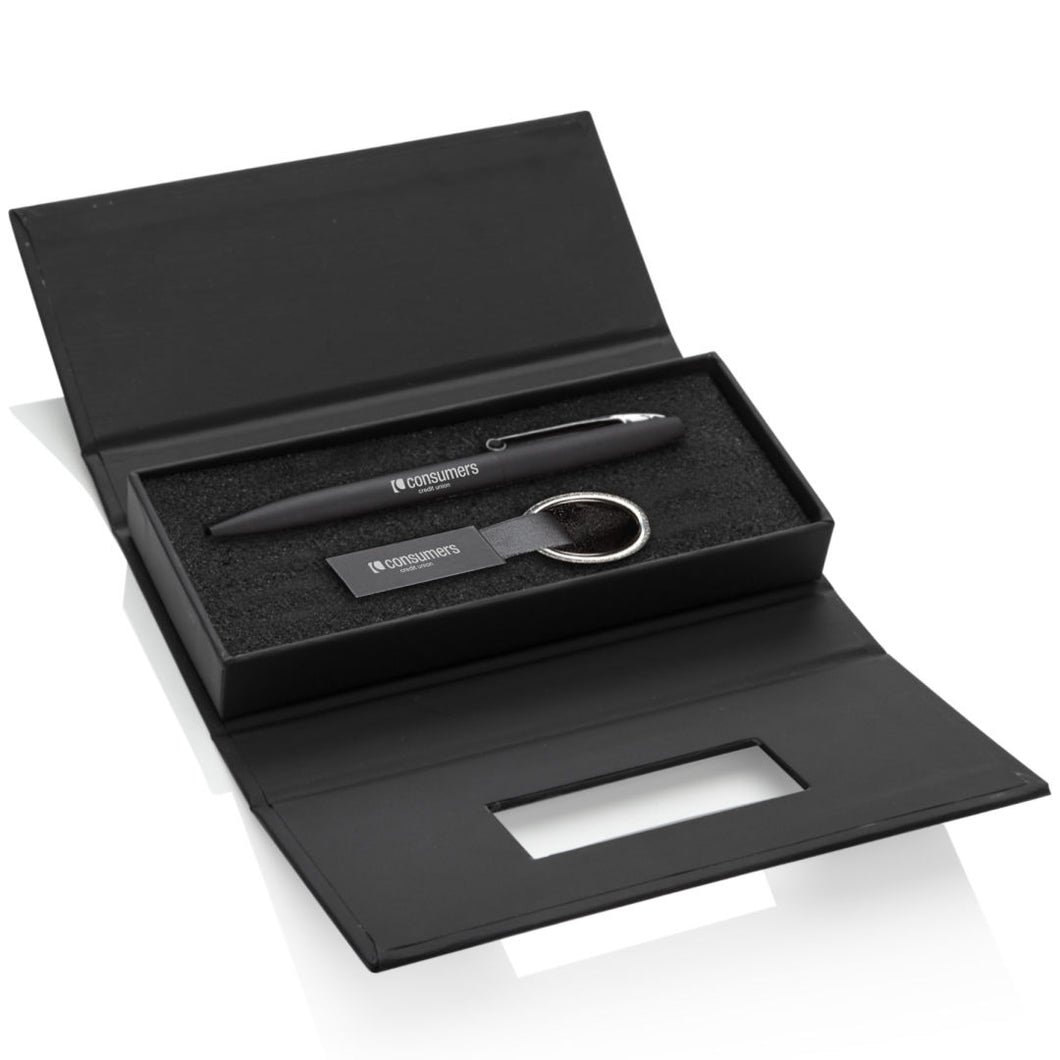 Coffret cadeau stylo/porte-clés Banos