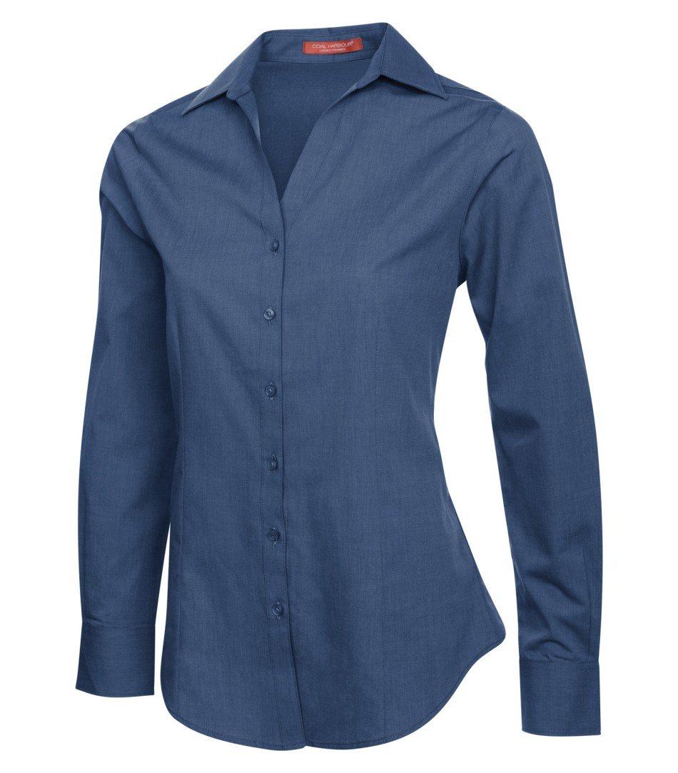 COAL HARBOUR® TEXTURED LADIES' WOVEN SHIRT. - Klean Hut