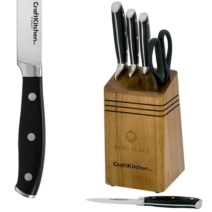 CraftKitchen™ 6 Piece  Cutlery / Knife Block Set
