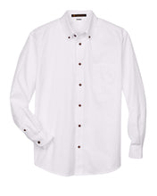 Load image into Gallery viewer, Harriton Men&#39;s Easy Blend™ Long-Sleeve Twill Shirt with Stain-Release
