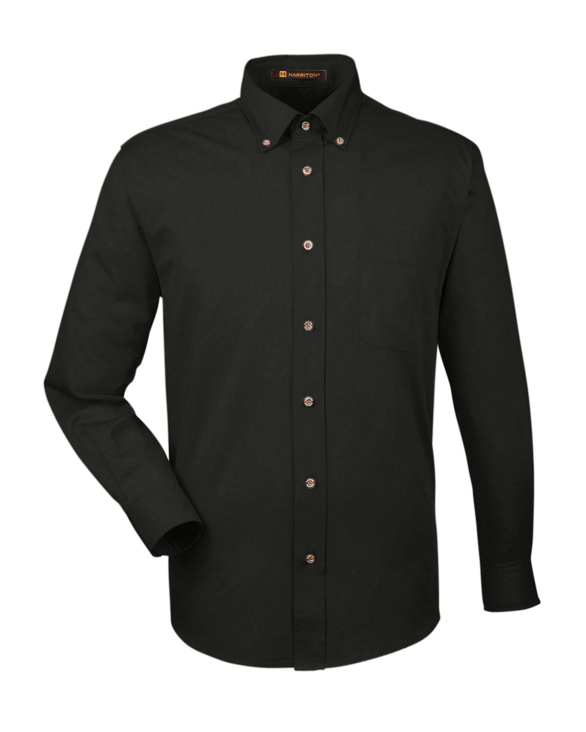 Harriton Men's Easy Blend™ Long-Sleeve Twill Shirt with Stain-Release