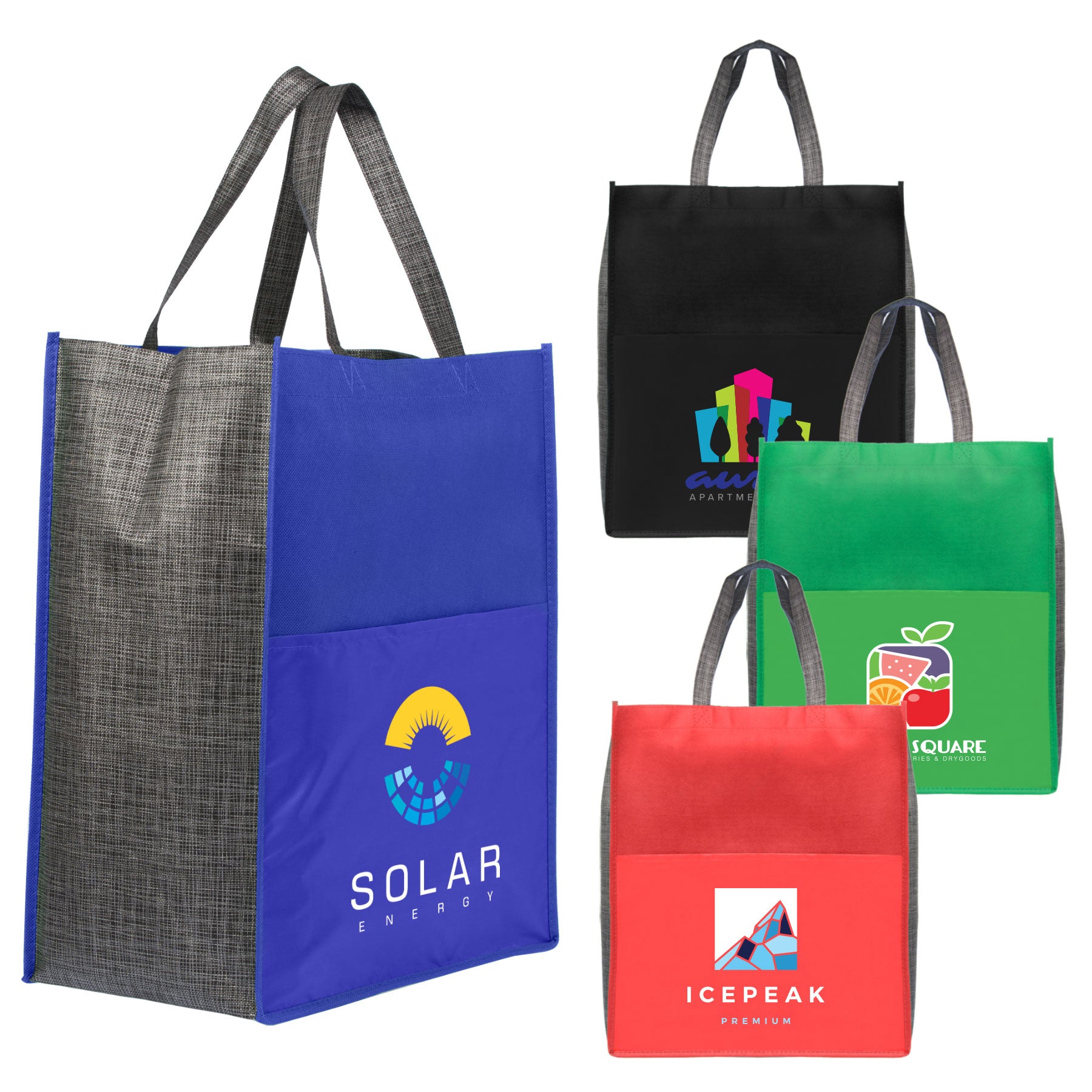 Rome - Non-Woven Tote Bag with 210D Pocket (C)